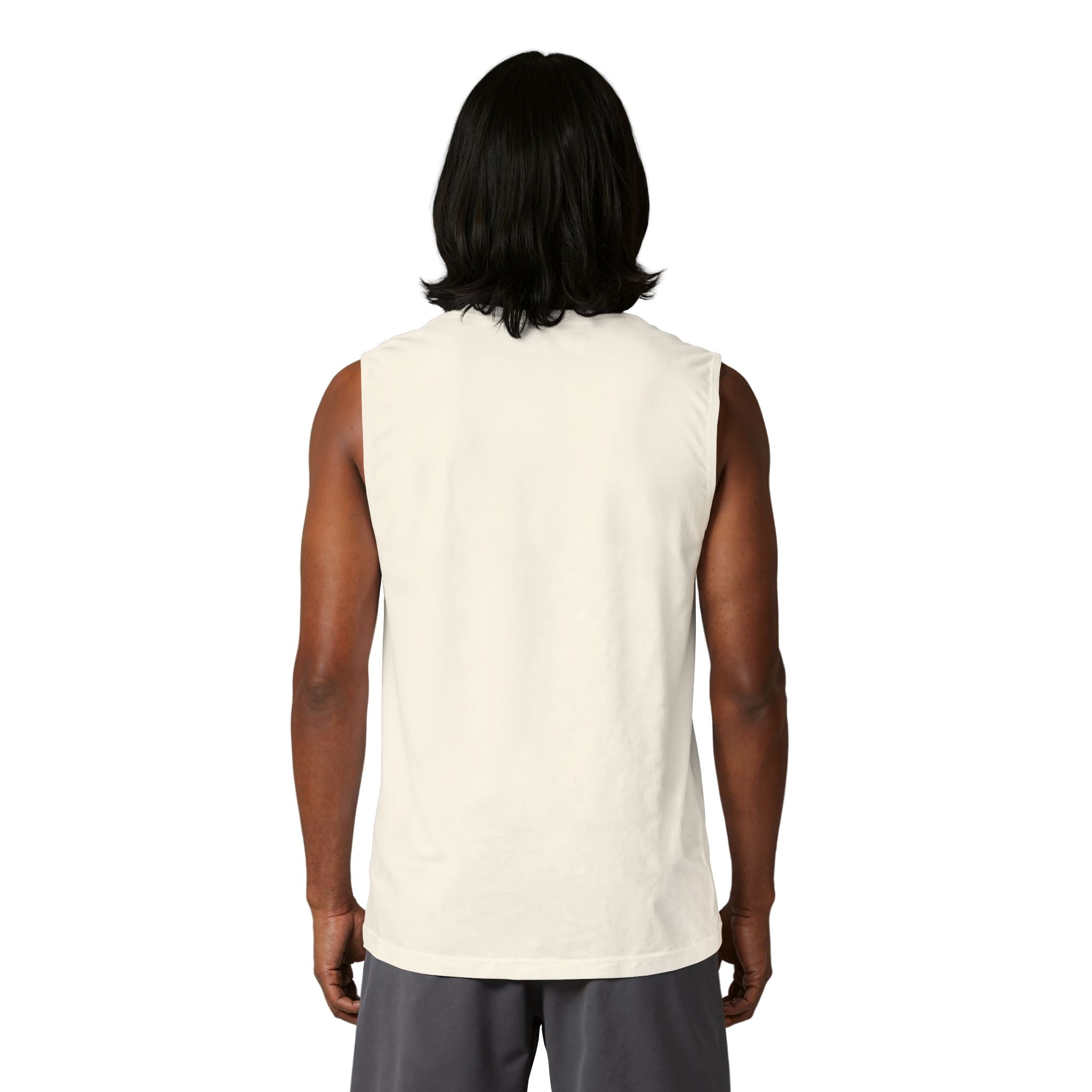 Jesus With Crane Bird, Unisex Jersey Muscle Tank