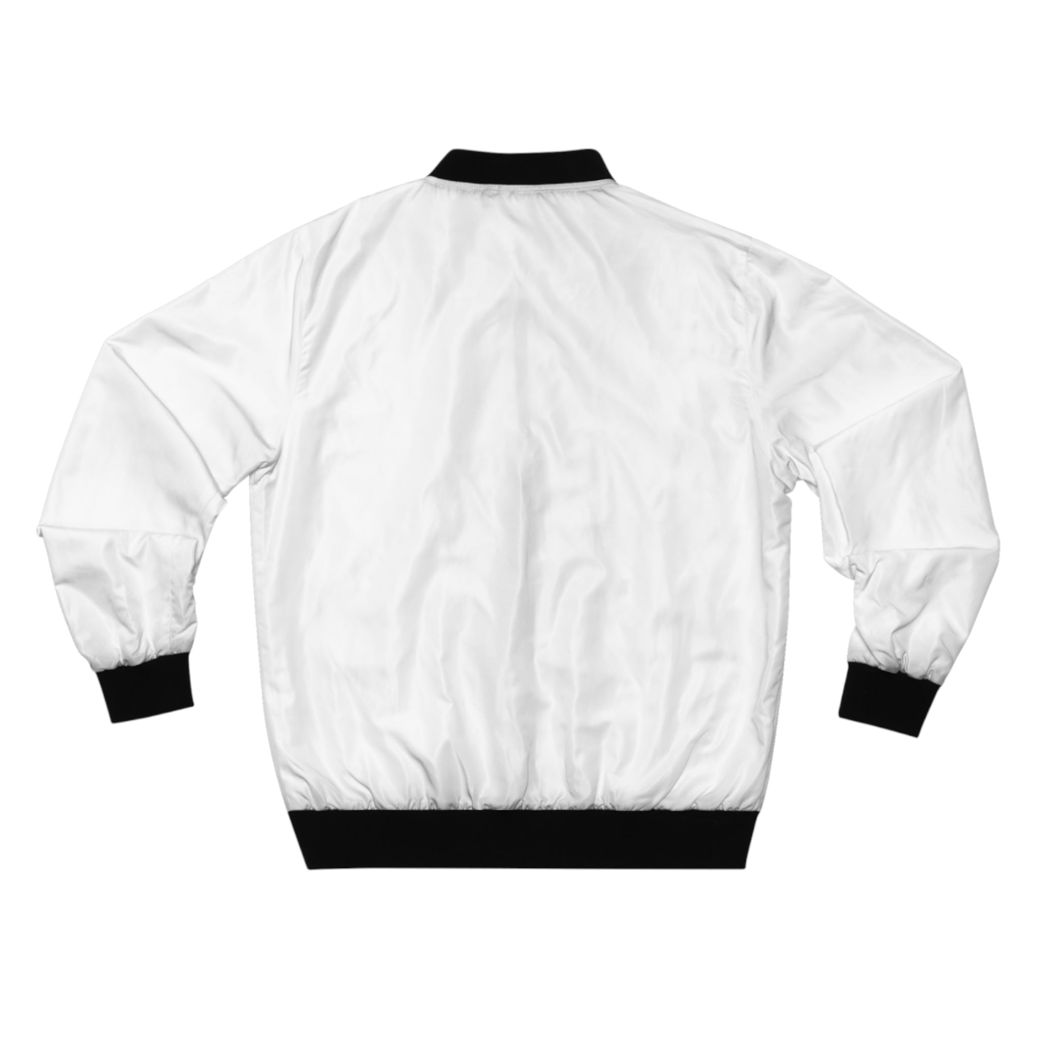 Jesus And J Hand Gesture, Men's White Bomber Jacket (AOP)