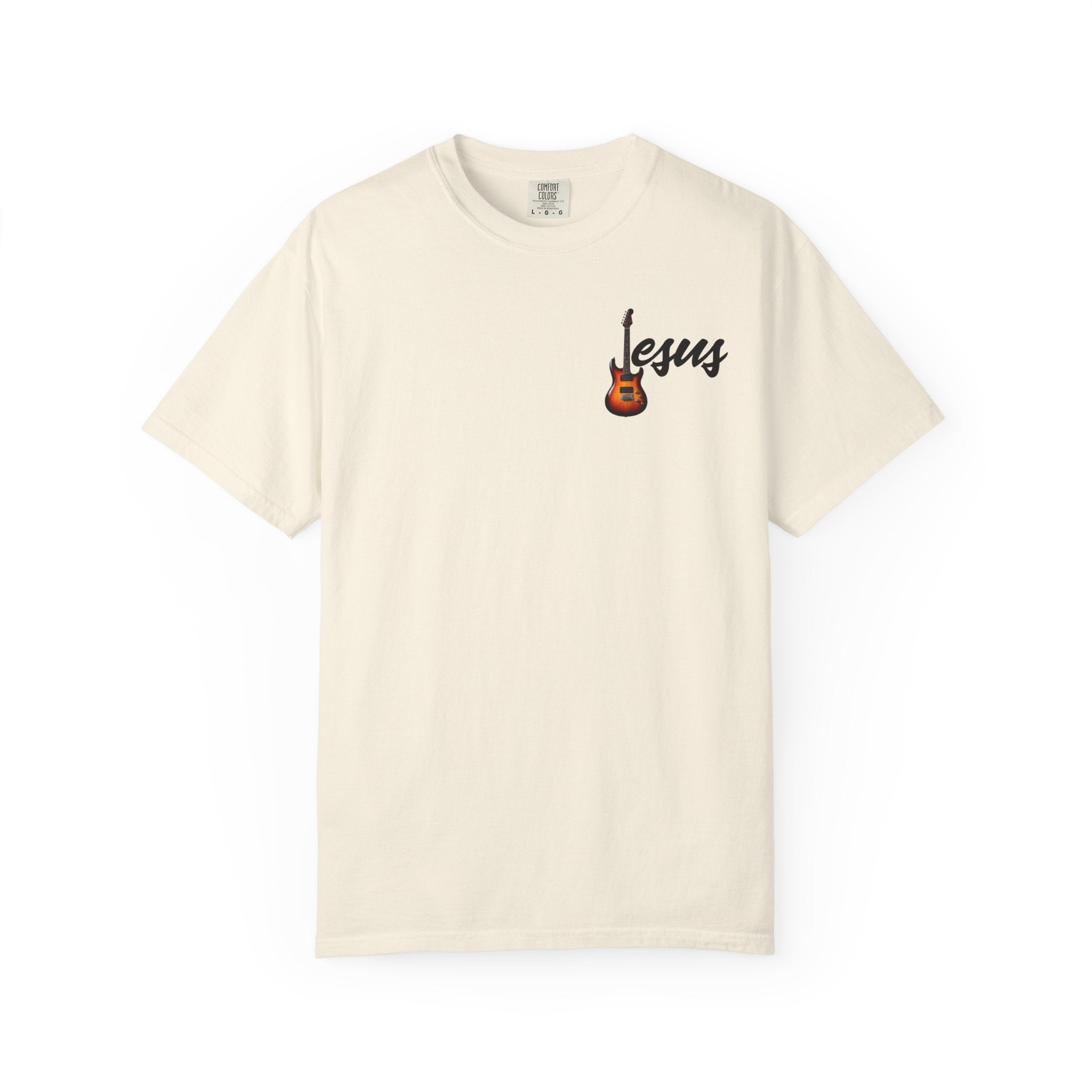 Jesus With Guitar, 2 Sided Comfort Colors 1717 Unisex Tee
