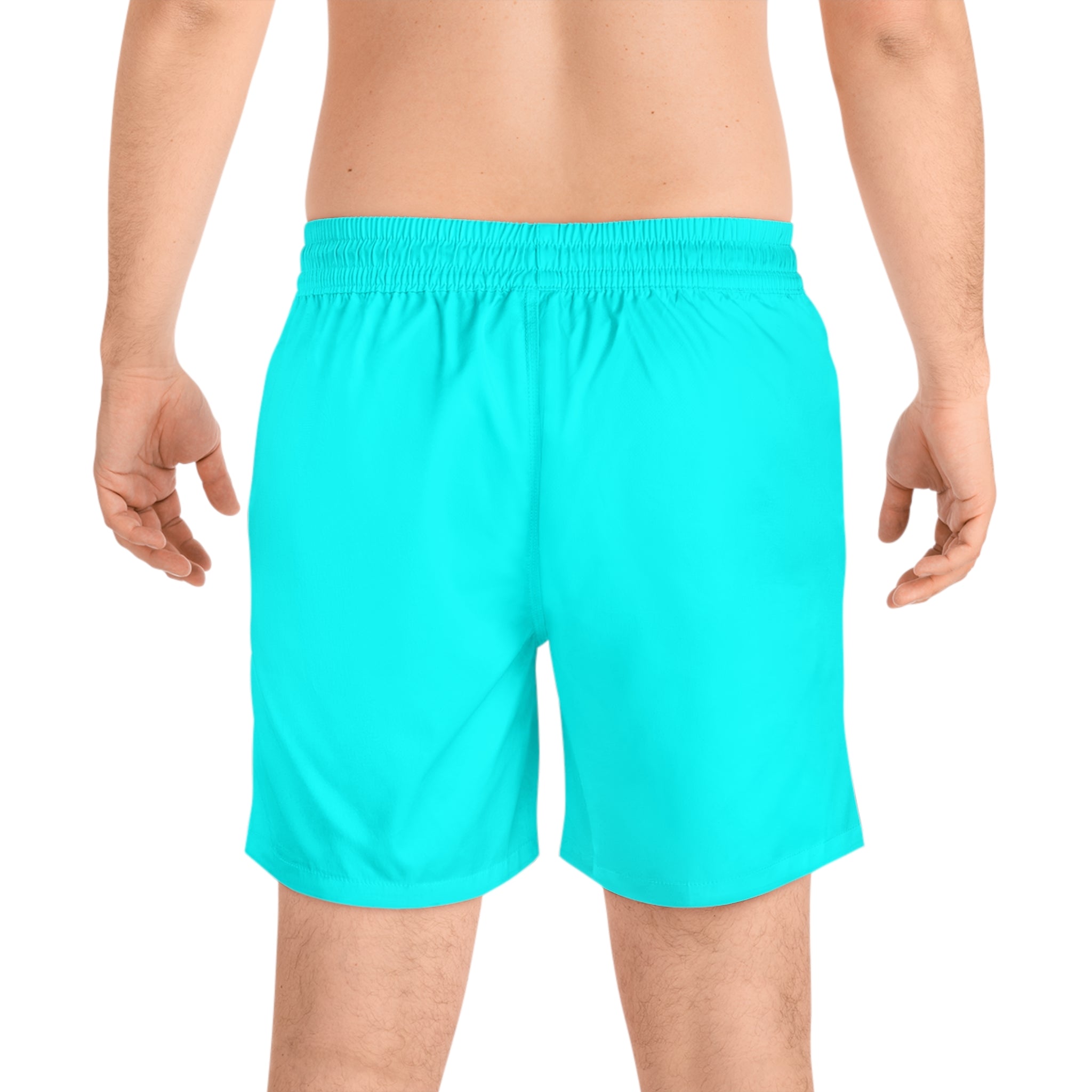 "M-EE-HHHHH" (Messiah)™ Bright Blue Mid-Length Swim Shorts (AOP)