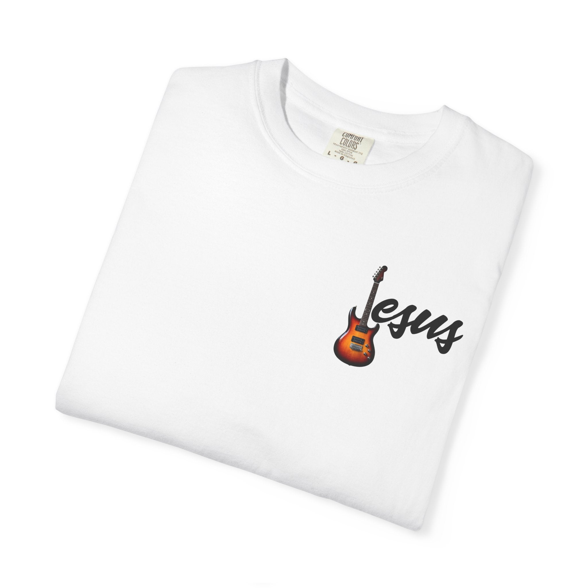 Jesus With Guitar, 2 Sided Comfort Colors 1717 Unisex Tee