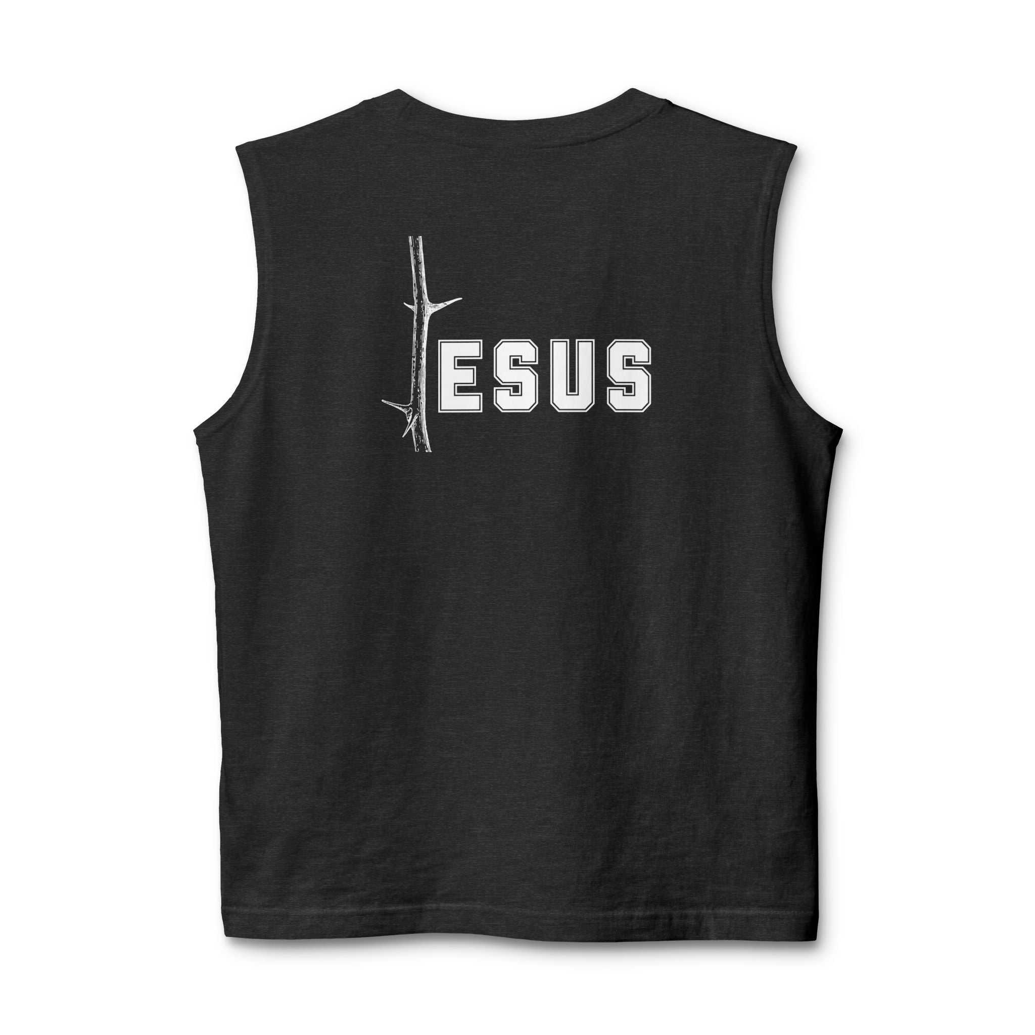 Jesus With Branch Of Thorns, 2 Sided Jersey Muscle Tank