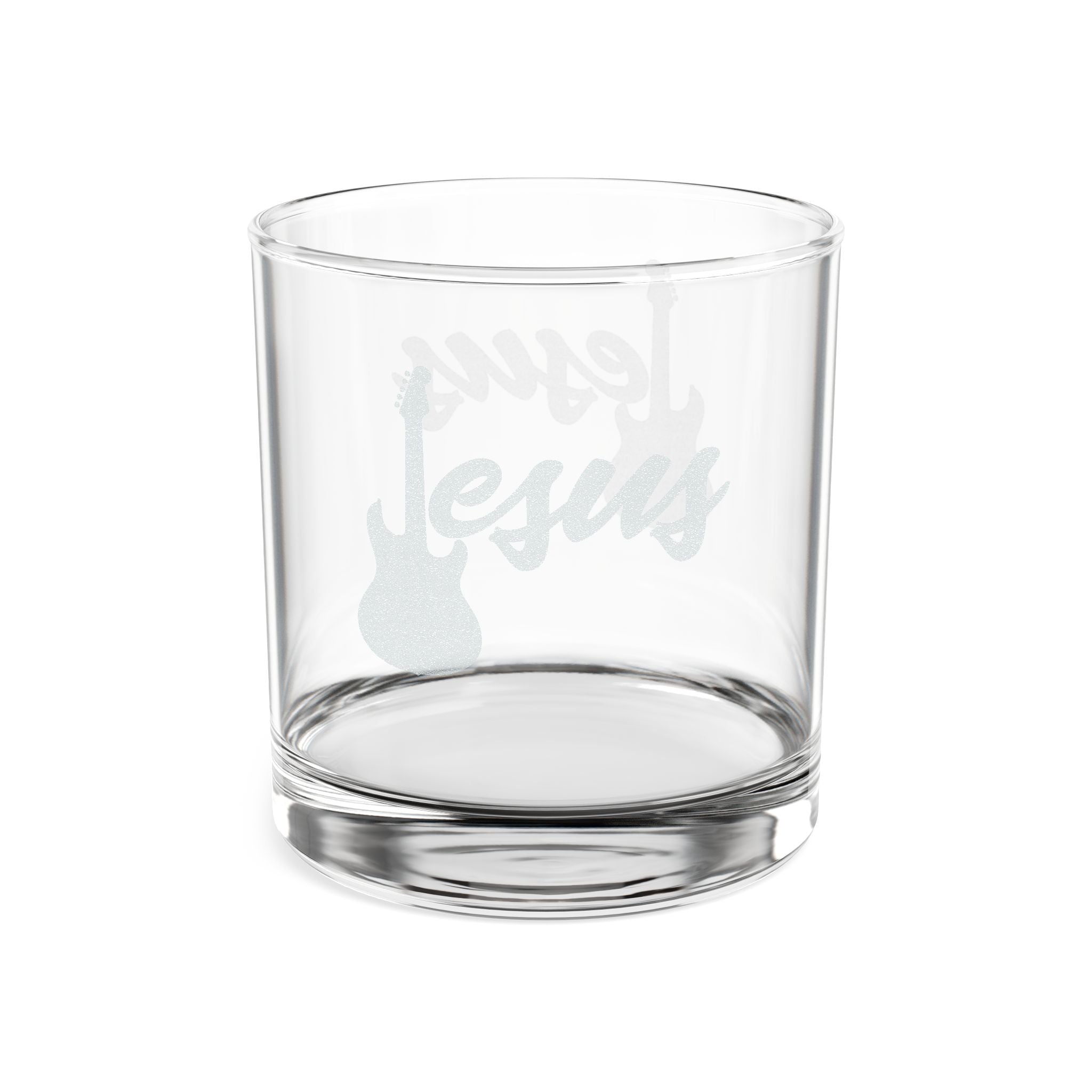 Jesus With Guitar, Rocks Glass, 10oz (Engraving)