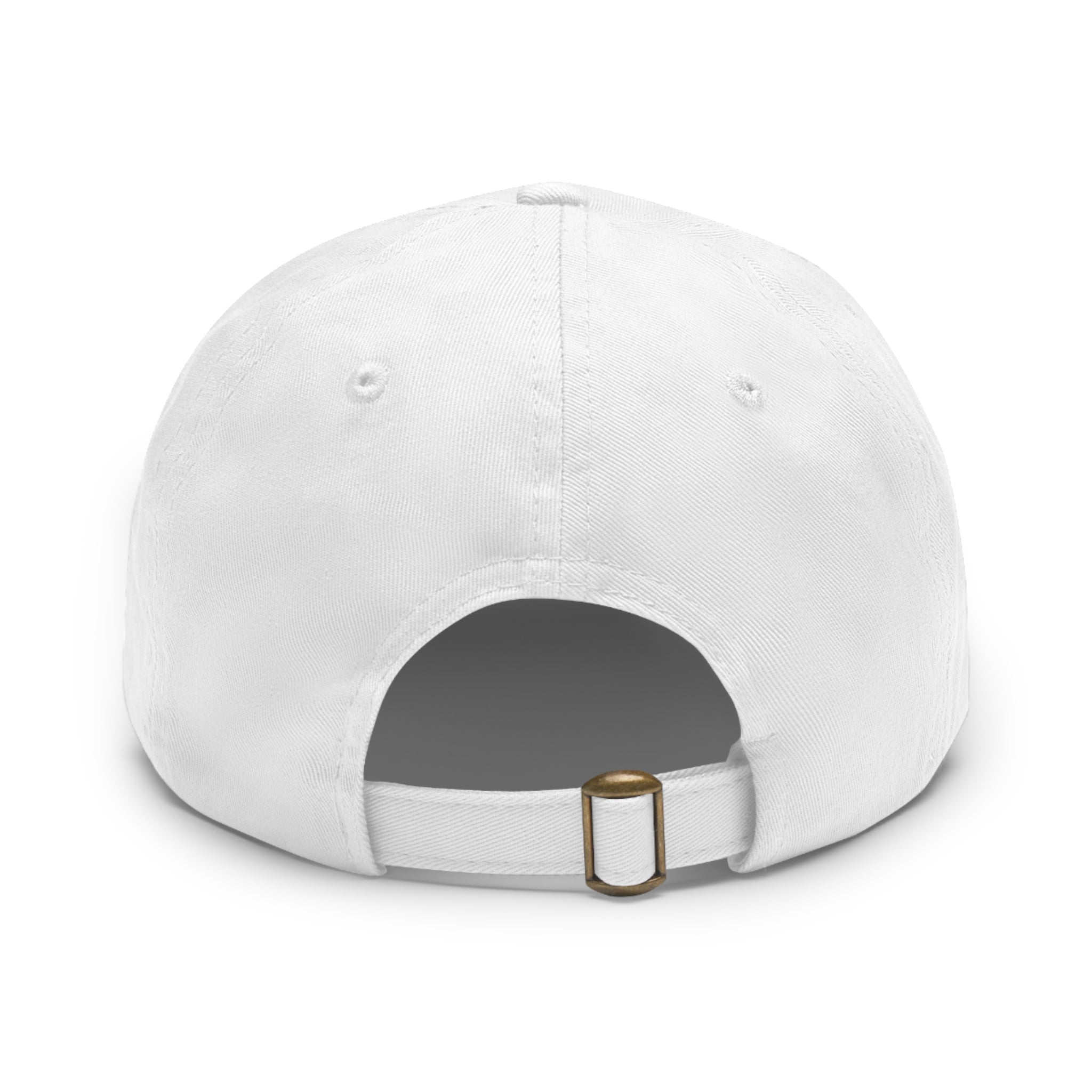 Cross Form Red Roses, Dad Hat with Leather Patch (Rectangle)
