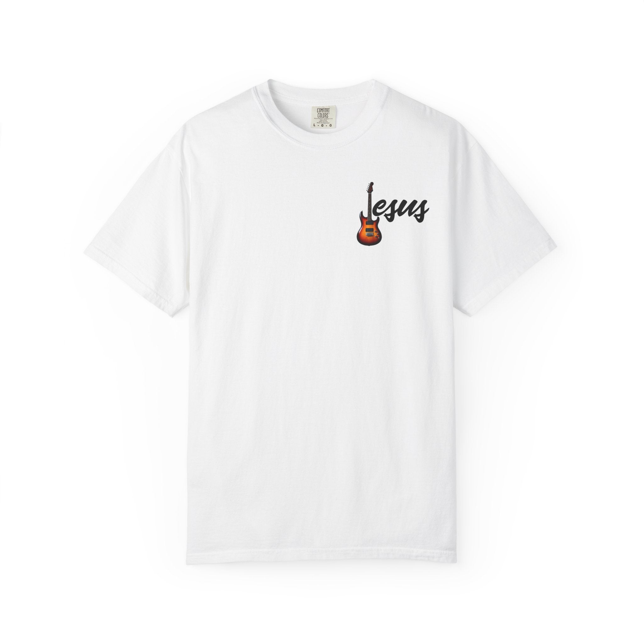 Jesus With Guitar, 2 Sided Comfort Colors 1717 Unisex Tee
