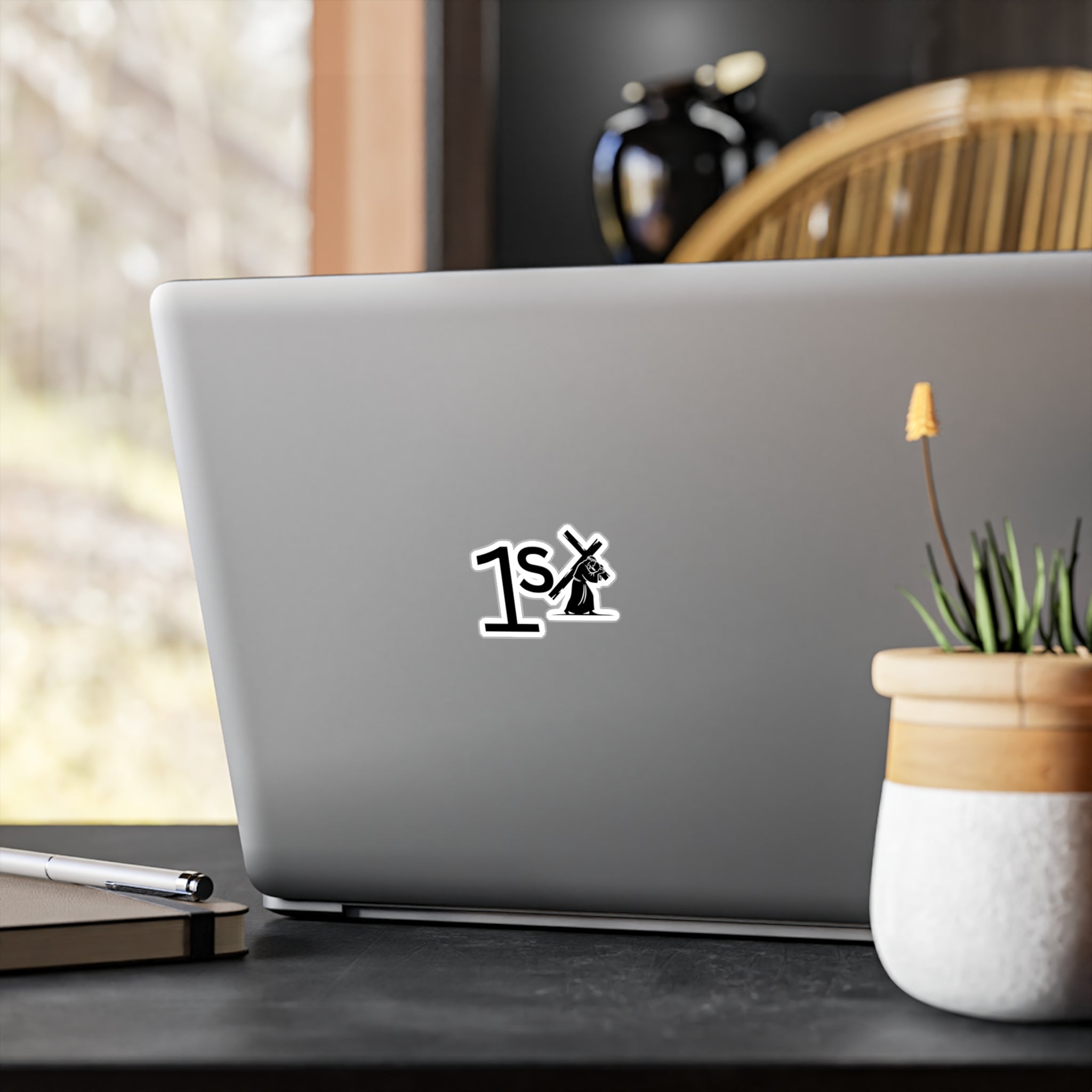 1st with Cross Kiss-Cut Vinyl Decals