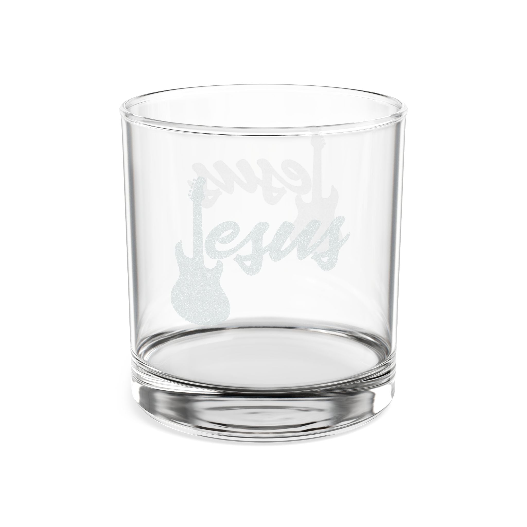 Jesus With Guitar, Rocks Glass, 10oz (Engraving)