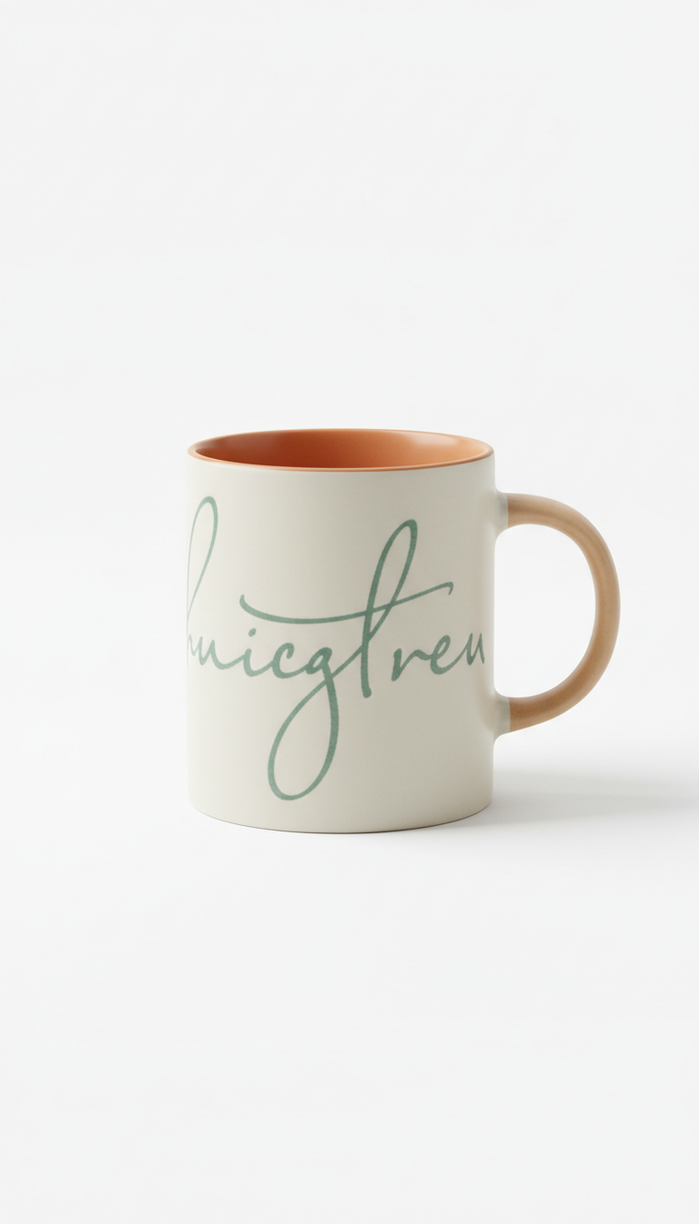 Minimalist Scriptural Ceramic Mug