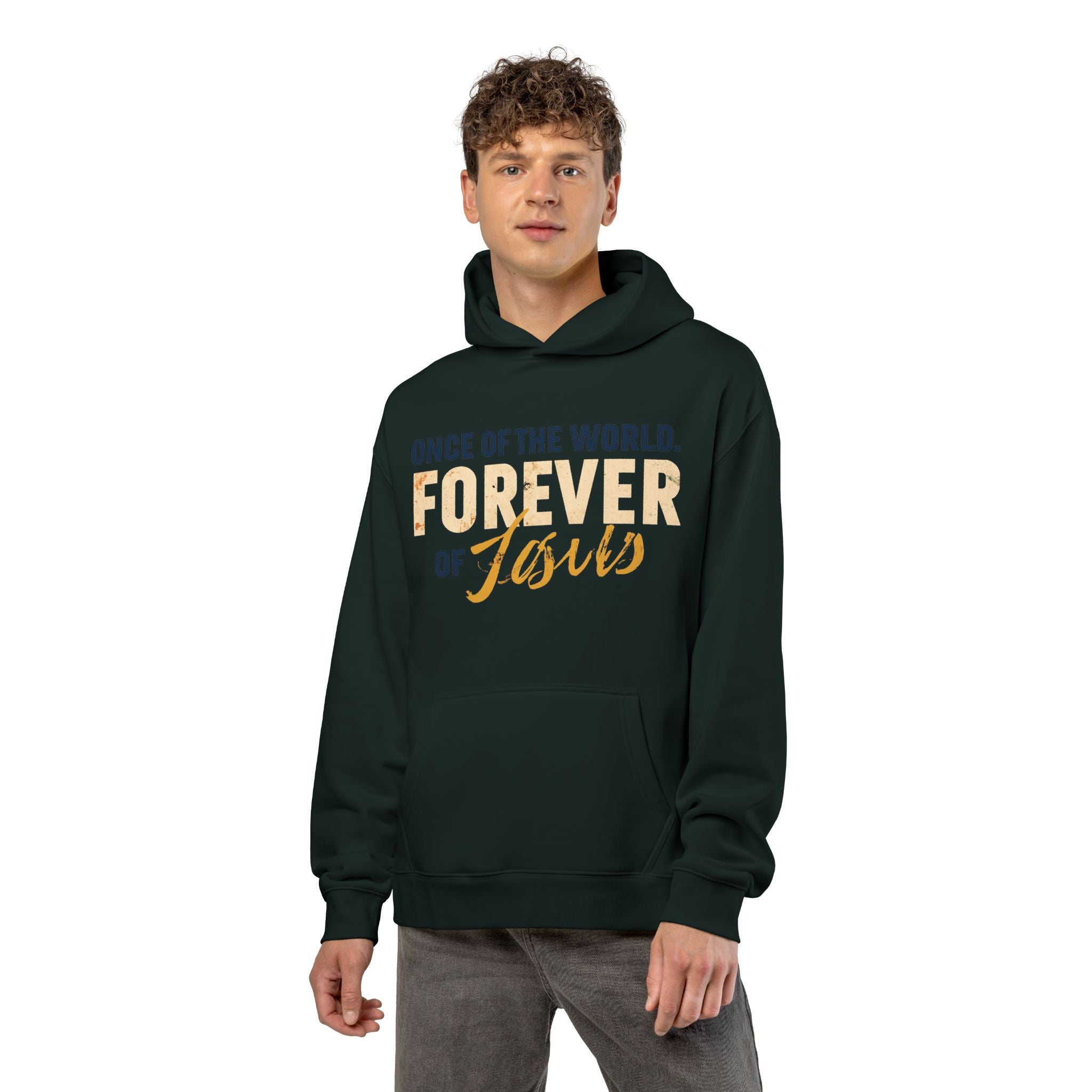 Once Of The World. Forever Of Jesus™ Relaxed Unisex Hoodie