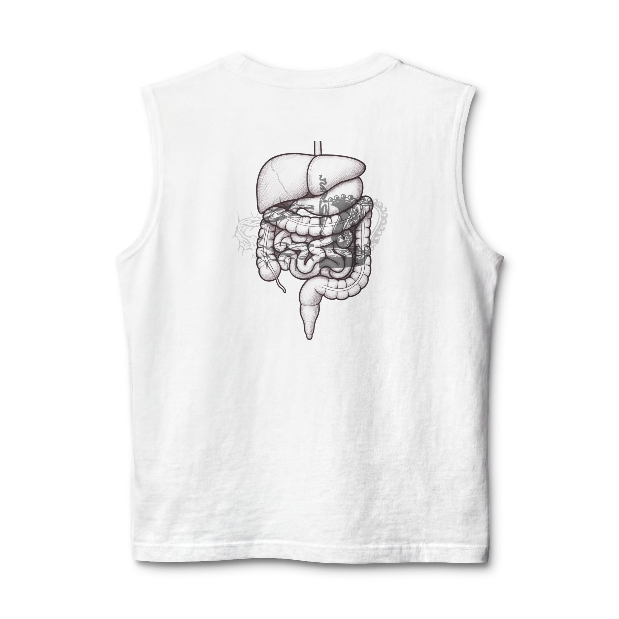 2 Crowns and Intestines, 2 Sided Jersey Muscle Tank