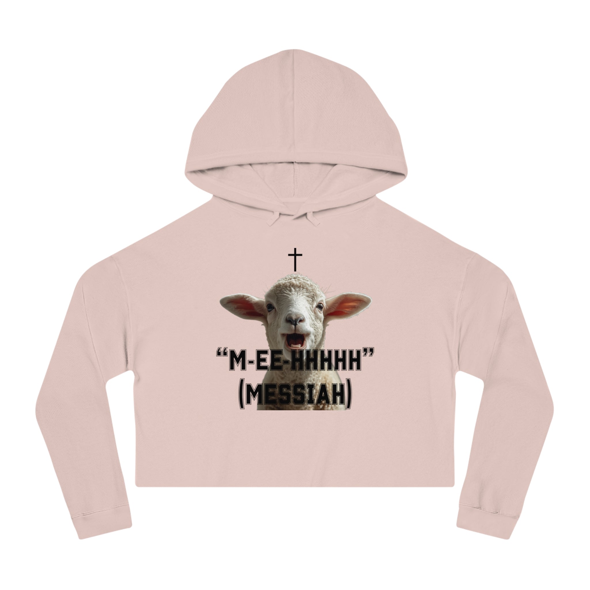 "M-EE-HHHHH" (Messiah)™ Women’s Cropped Hooded Sweatshirt