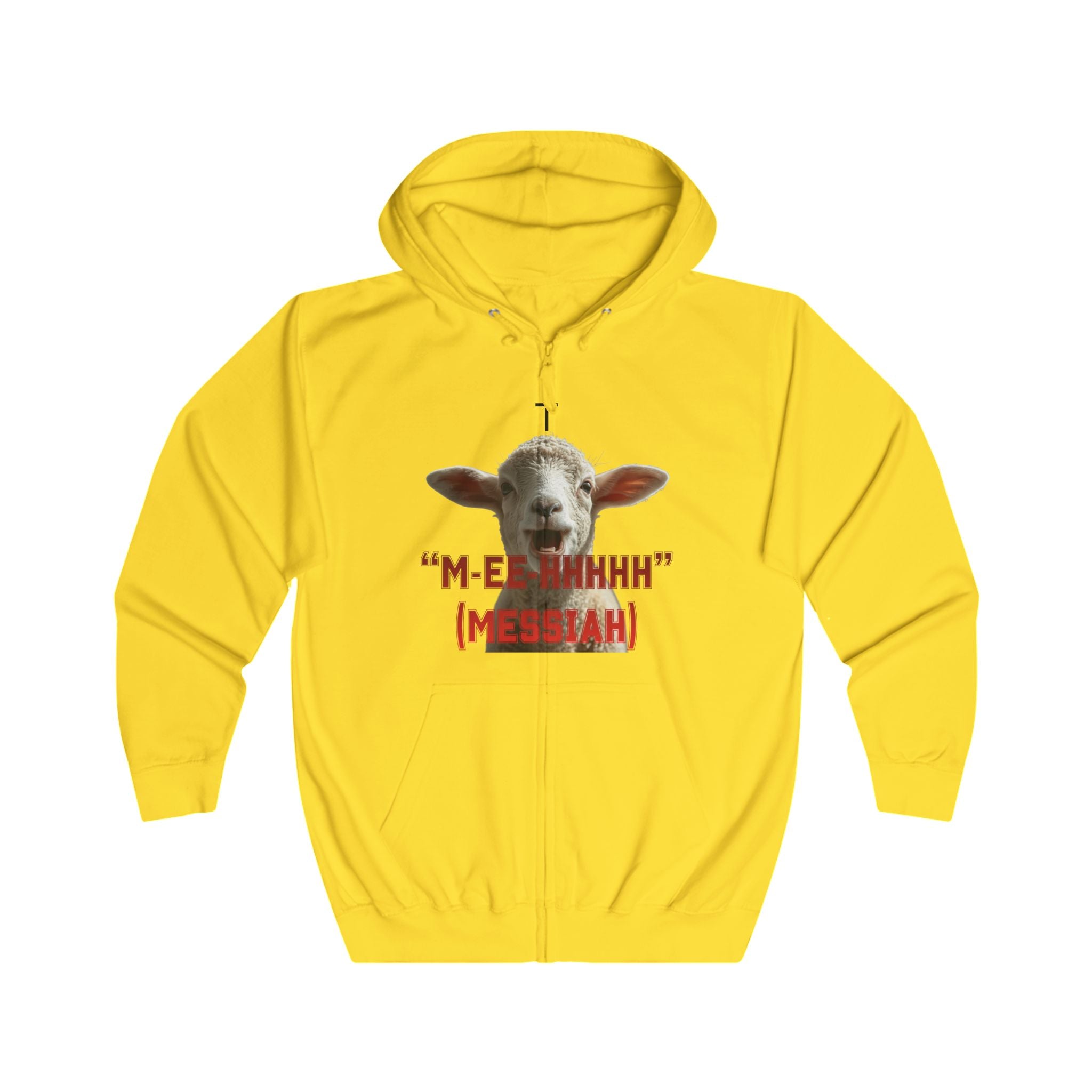 "M-EE-HHHHH" (Messiah)™ 2 Sided, Full Zip Unisex Hoodie