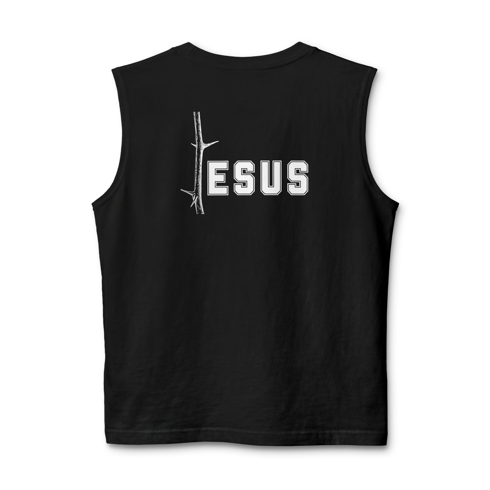 Jesus With Branch Of Thorns, 2 Sided Jersey Muscle Tank