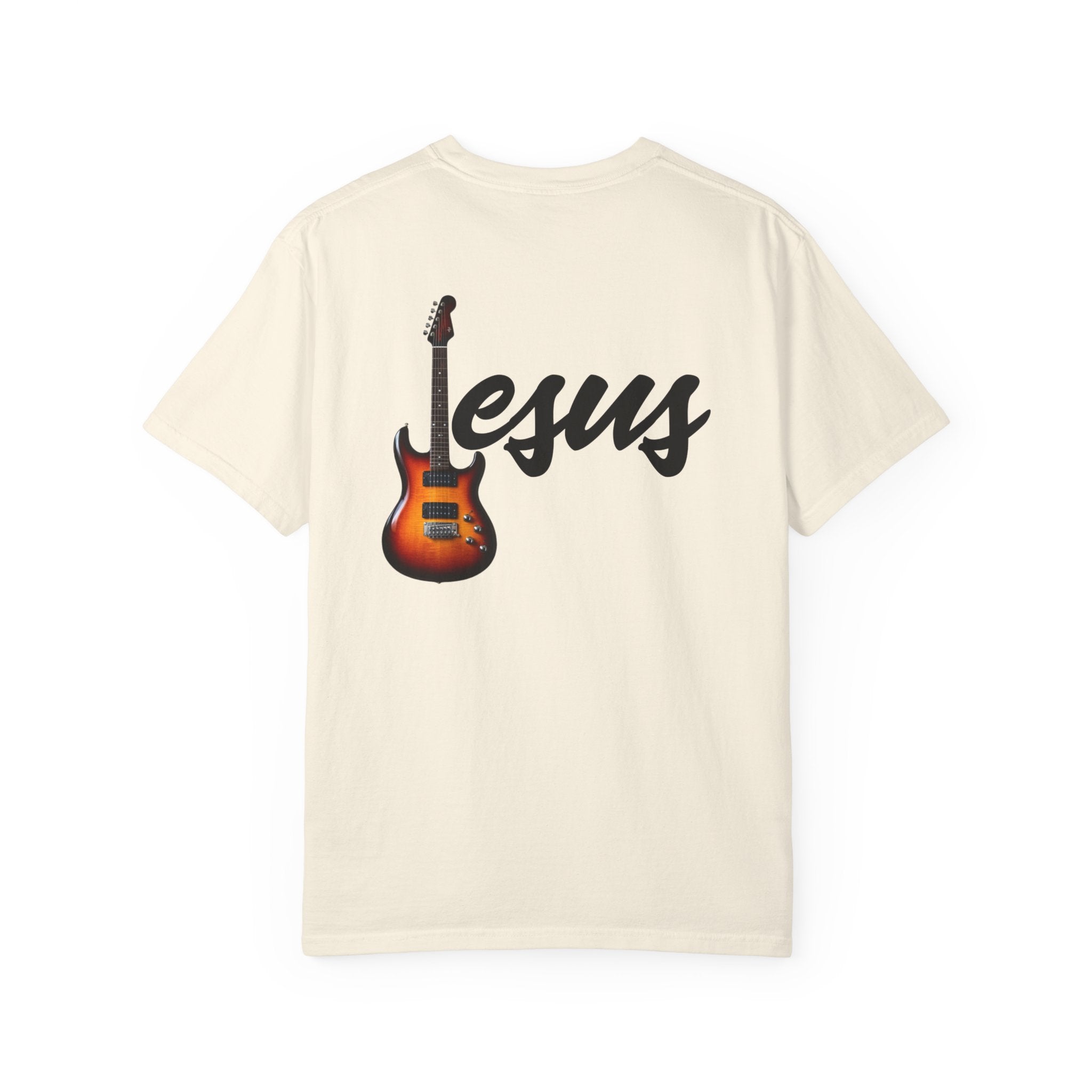 Jesus With Guitar, 2 Sided Comfort Colors 1717 Unisex Tee