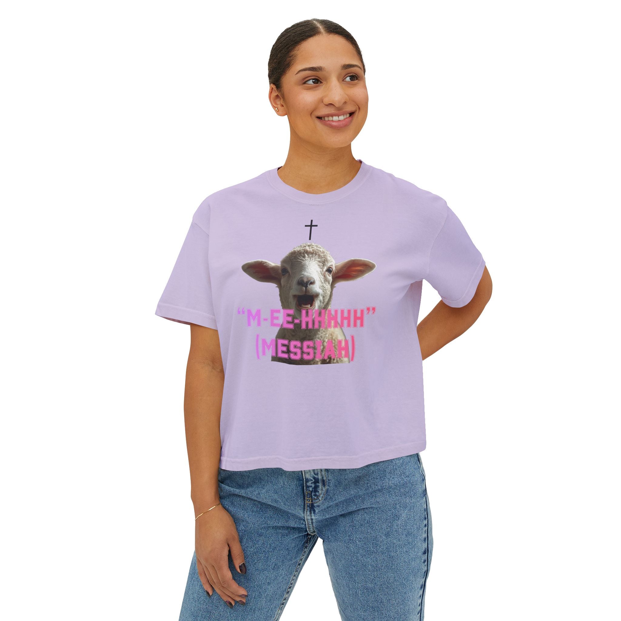 "M-EE-HHHHH" (Messiah)™ Women's Boxy Tee