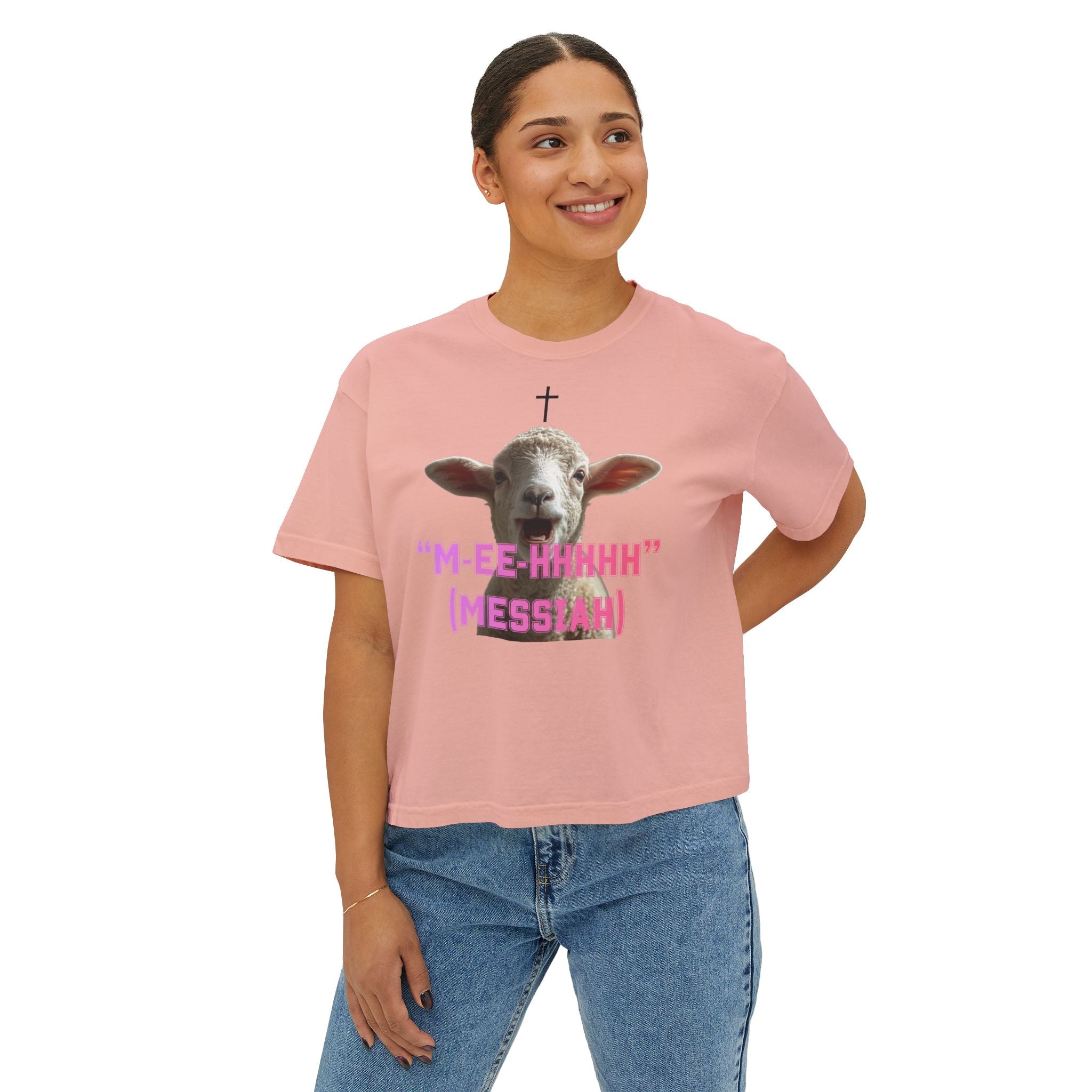 "M-EE-HHHHH" (Messiah)™ Women's Boxy Tee