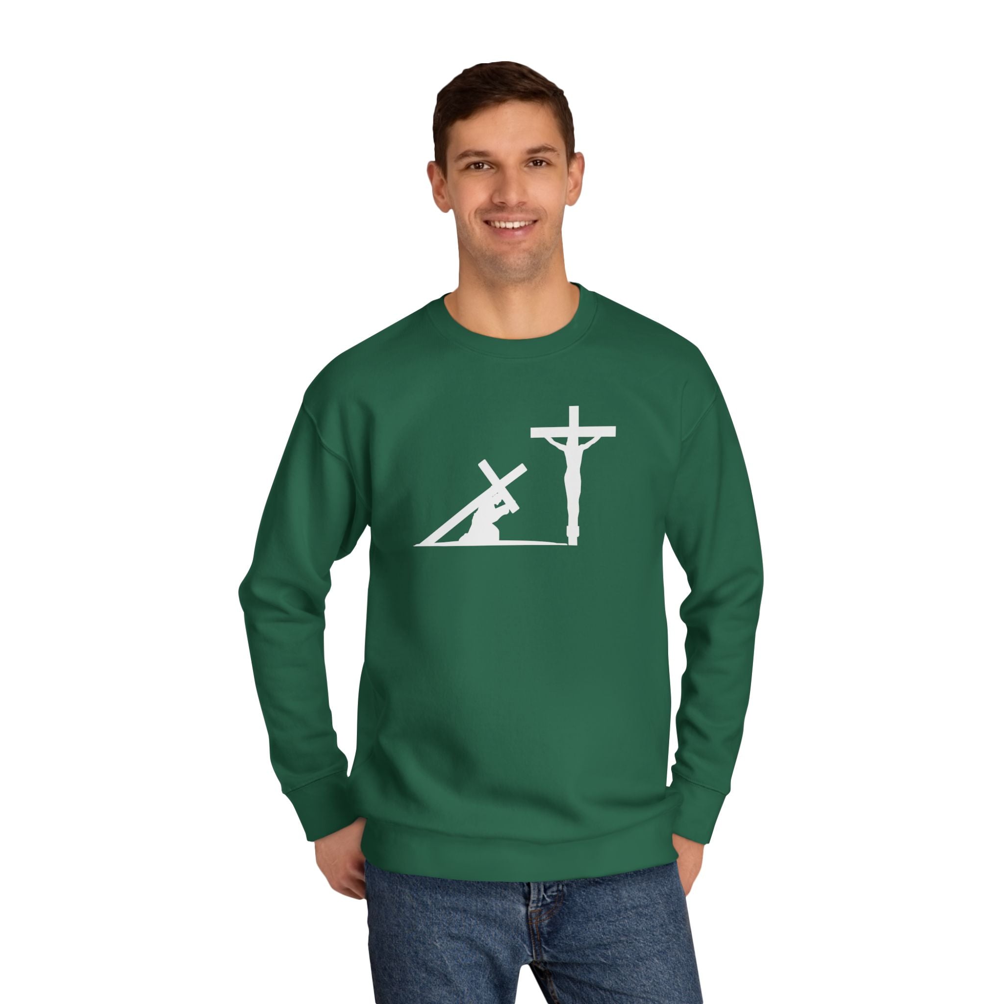 2 Crosses Unisex DryBlend® Crewneck Sweatshirt