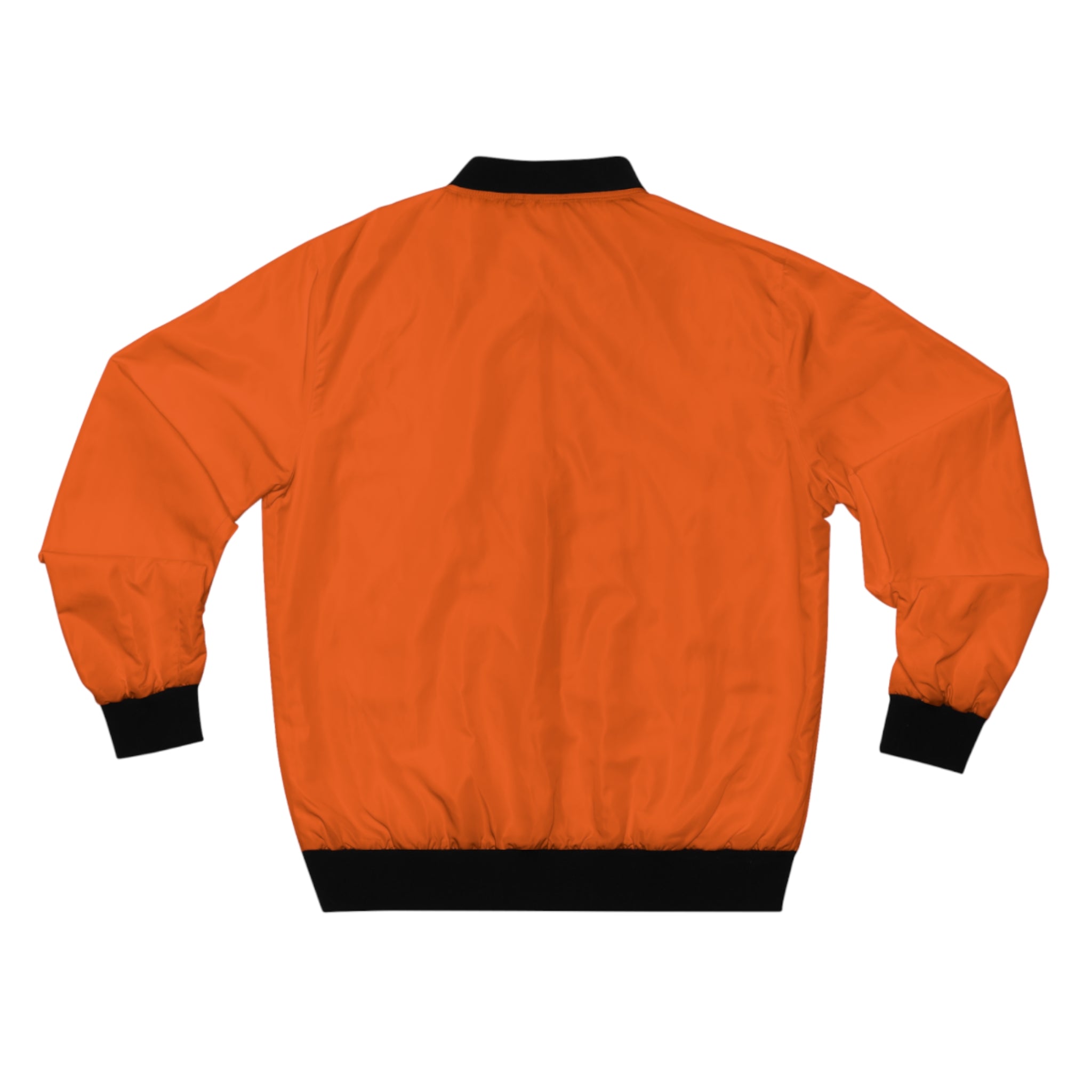 Jesus Christ With J & C Hand Gestures, Orange Men's Bomber Jacket (AOP)