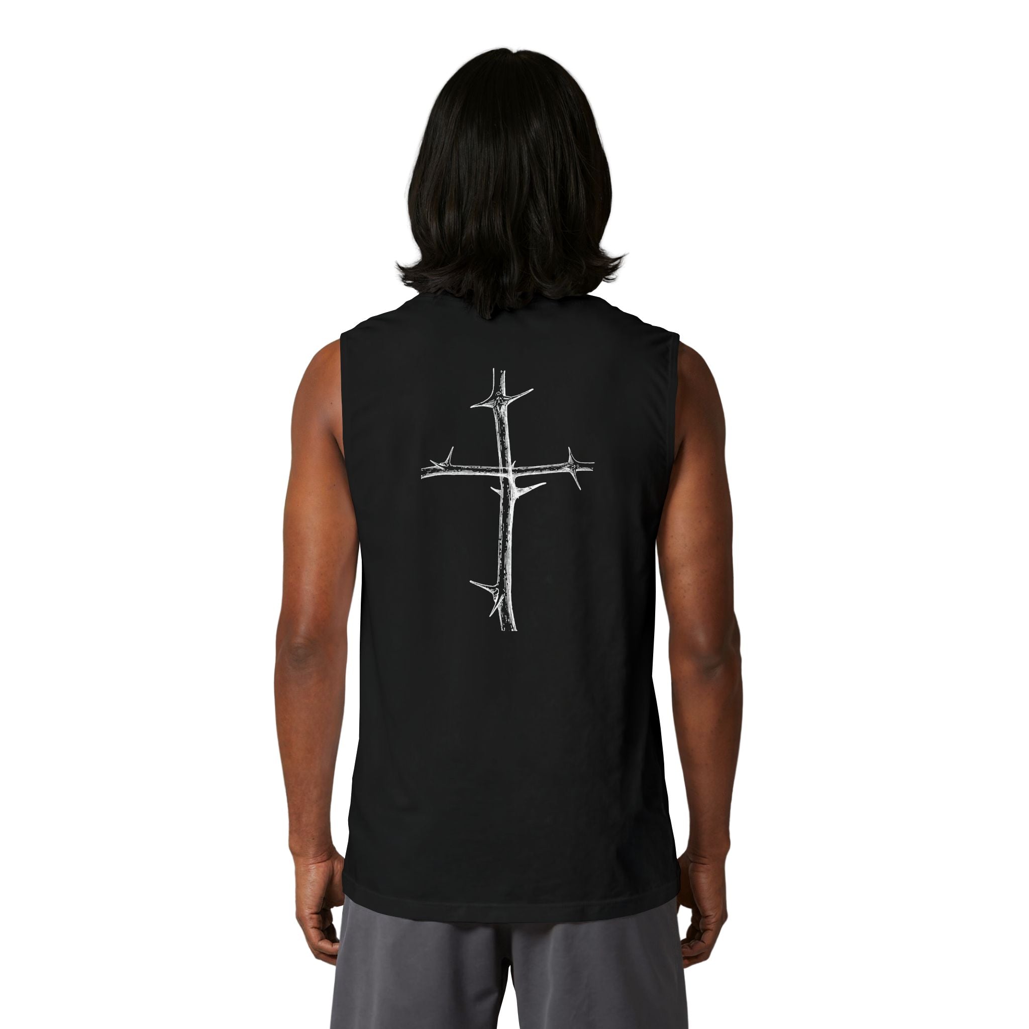 Cross Form Branch Of Thorns, 2 Sided Jersey Muscle Tank