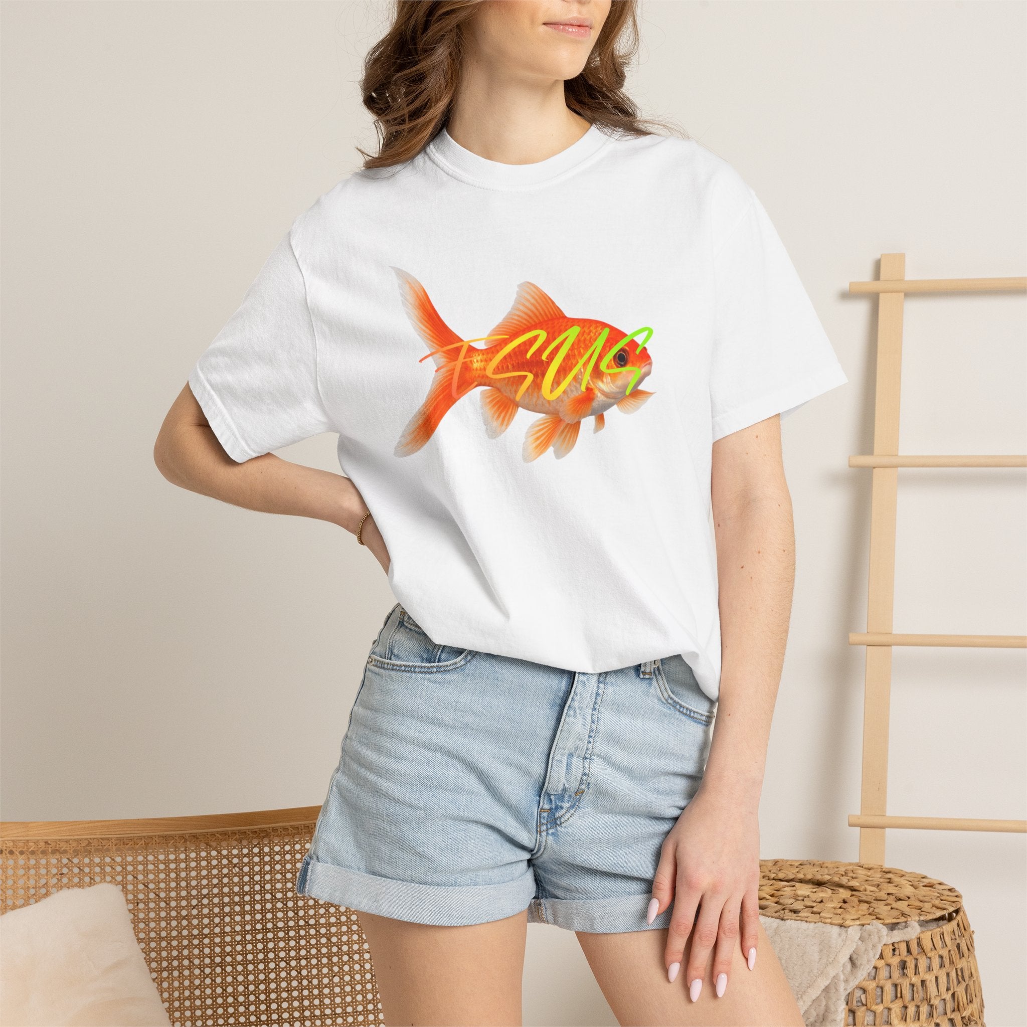 Jesus With Goldfish, 2 Sided Comfort Colors 1717 Unisex Tee