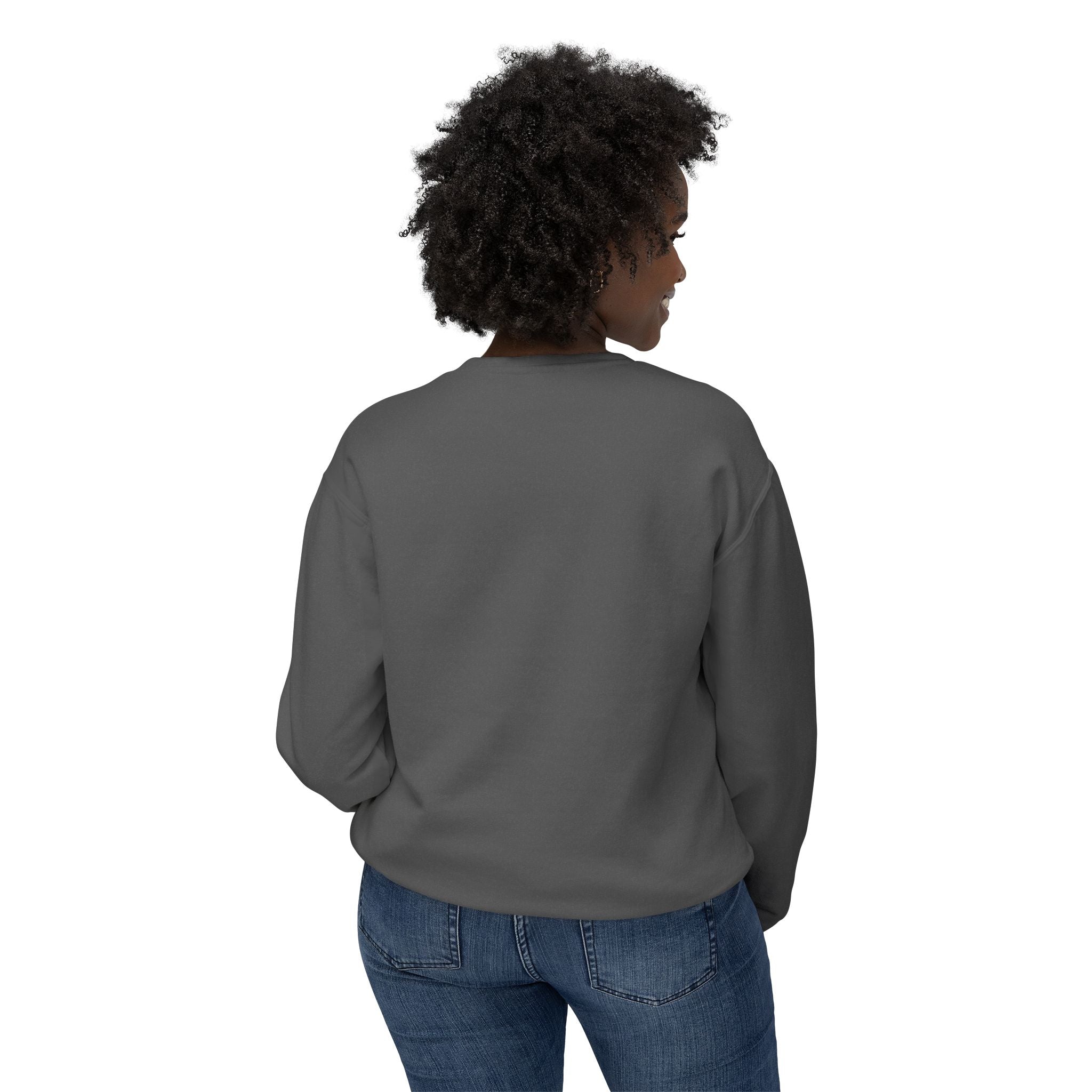 Jesus And J Hand Gesture, Large Print, Unisex Lightweight Crewneck Sweatshirt