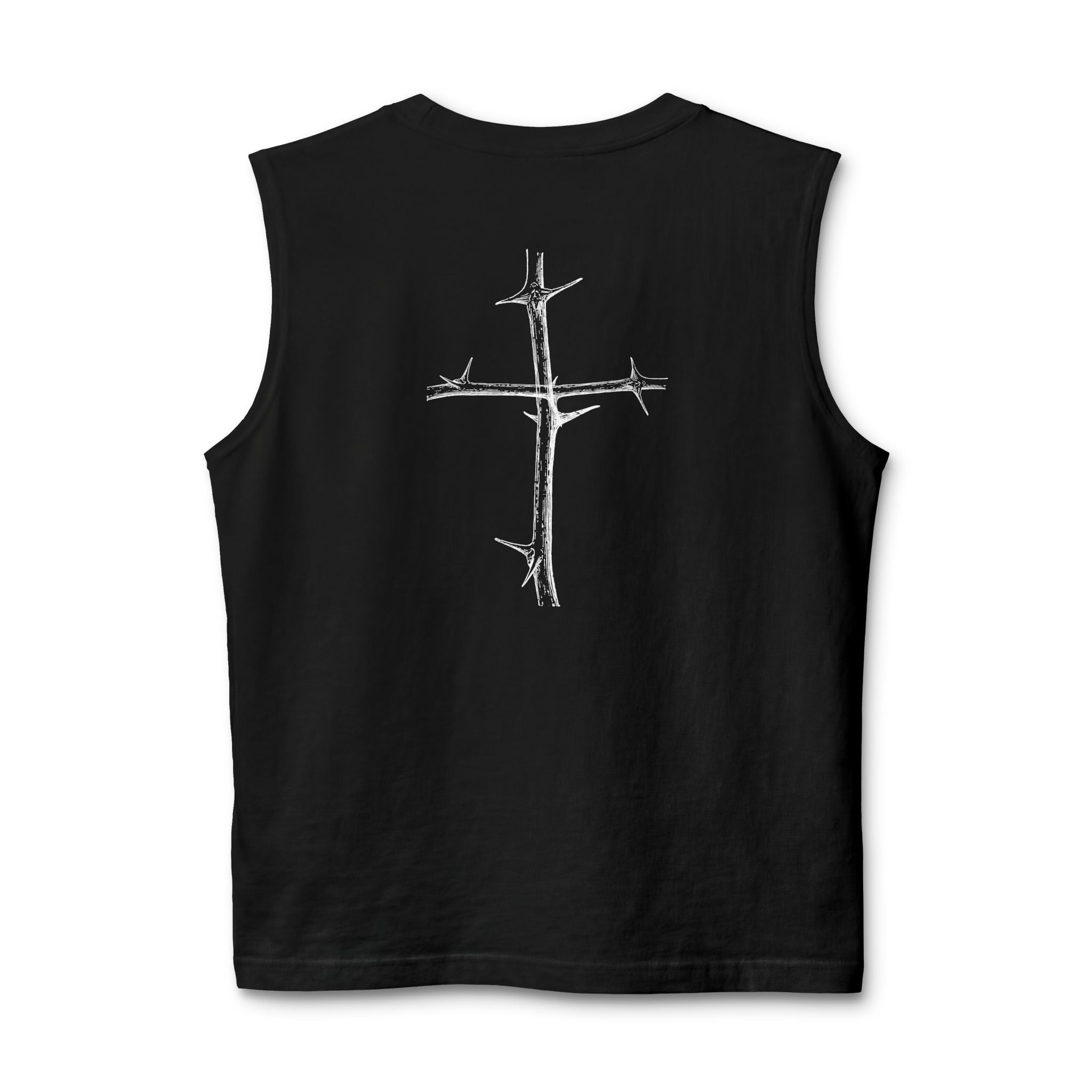 Cross Form Branch Of Thorns, 2 Sided Jersey Muscle Tank