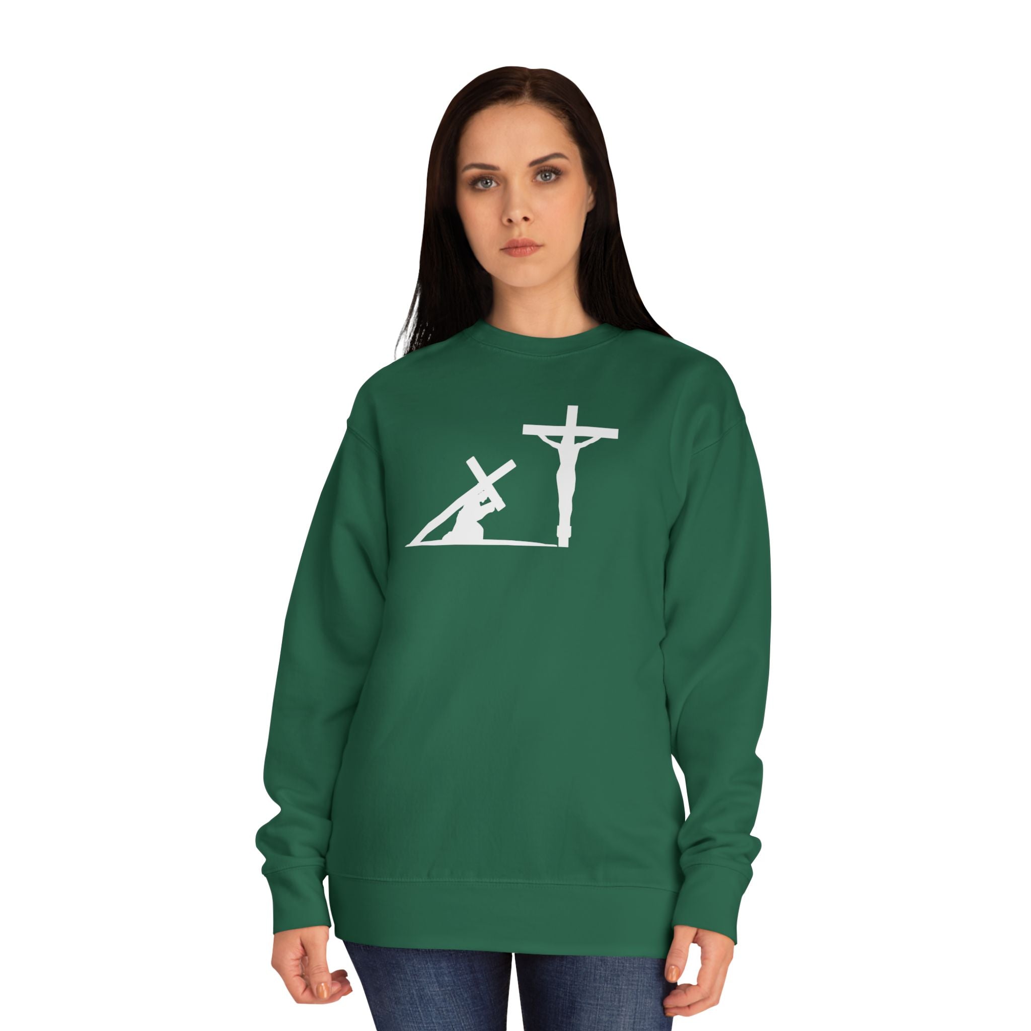 2 Crosses Unisex DryBlend® Crewneck Sweatshirt